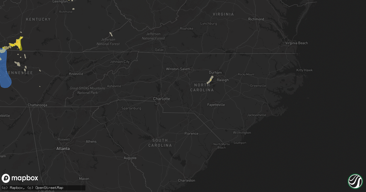 Hail map in North Carolina on June 30, 2023