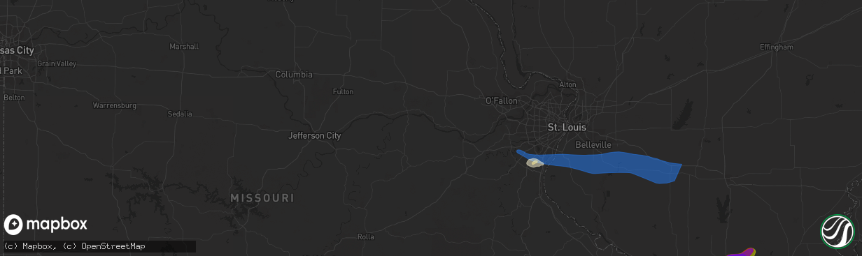 Hail map in Providence, KY on June 30, 2023