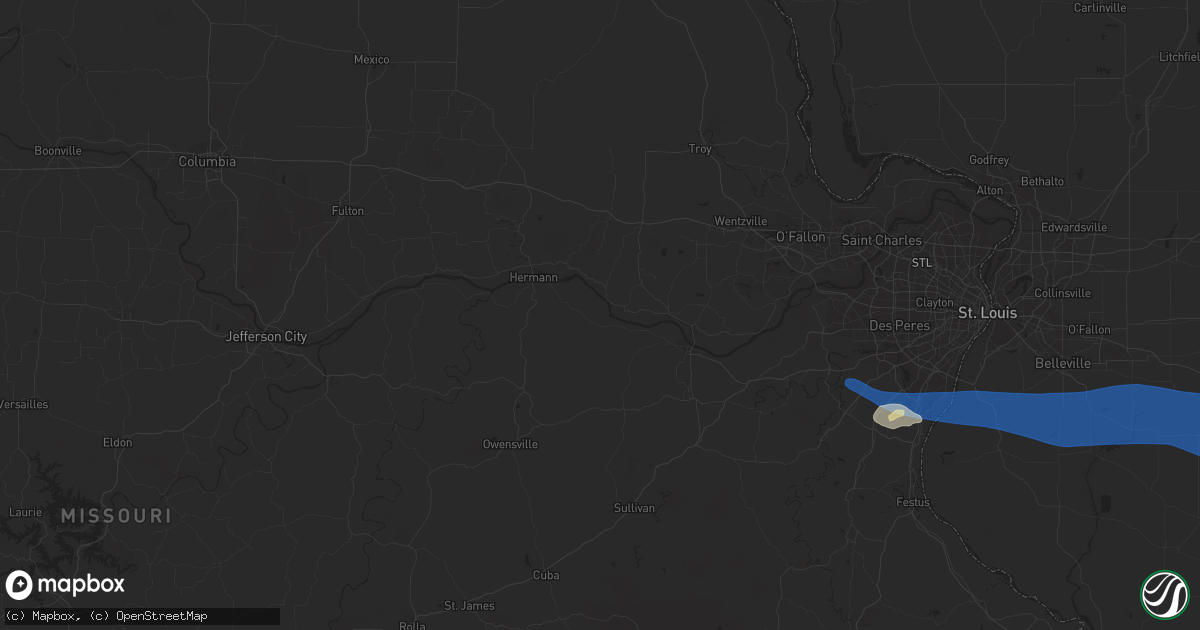 Hail map in Providence, KY on June 30, 2023