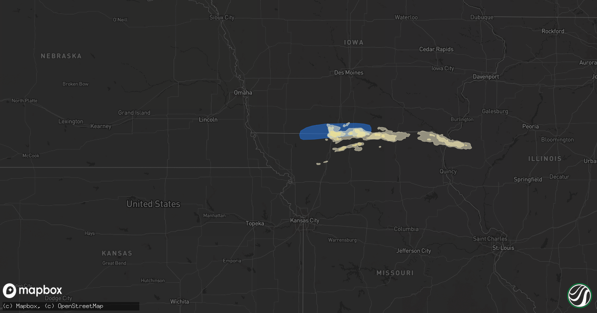 Hail map in South Dakota on June 30, 2023
