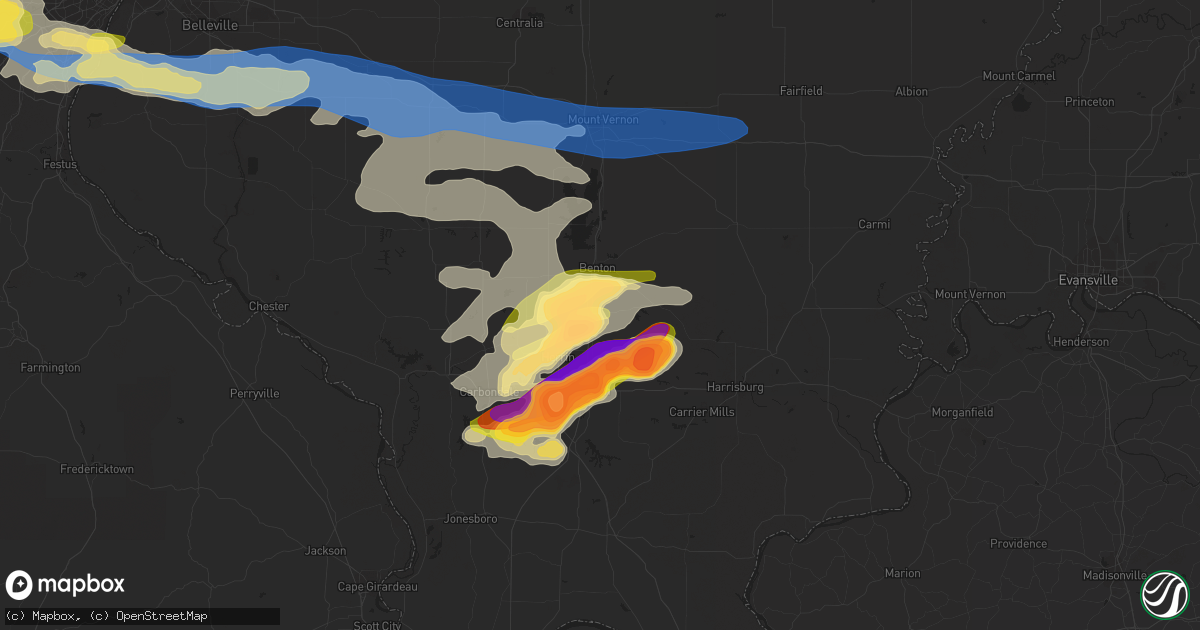 Hail map in West Frankfort, IL on June 30, 2023