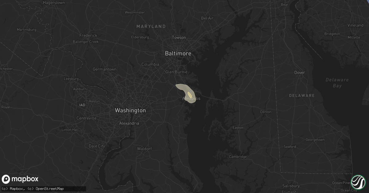 Hail map in Annapolis, MD on June 30, 2024