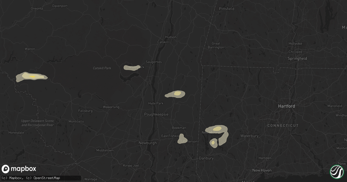 Hail map in Clinton Corners, NY on June 30, 2024