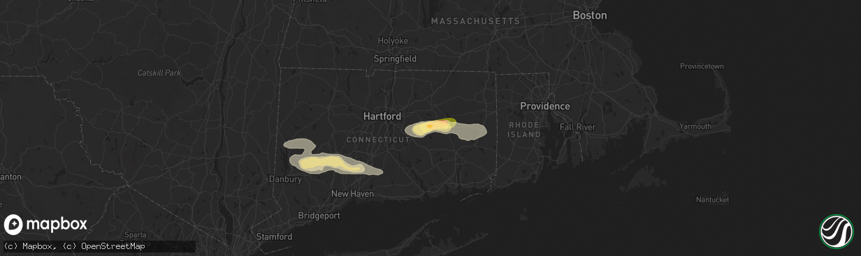 Hail map in Columbia, CT on June 30, 2024