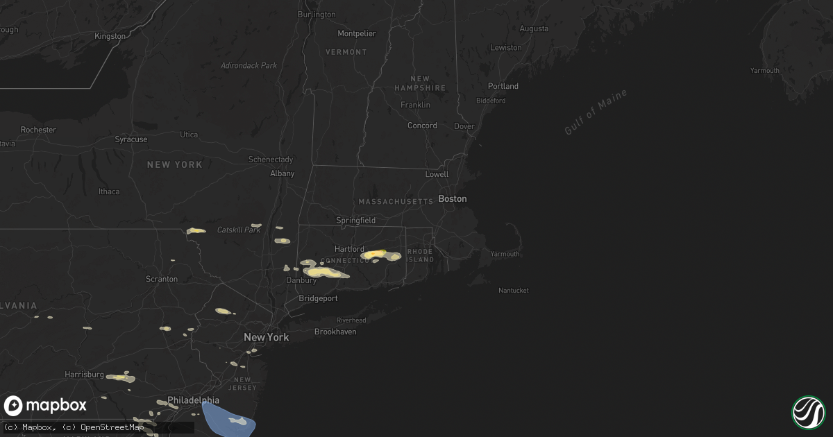 Hail map in Connecticut on June 30, 2024