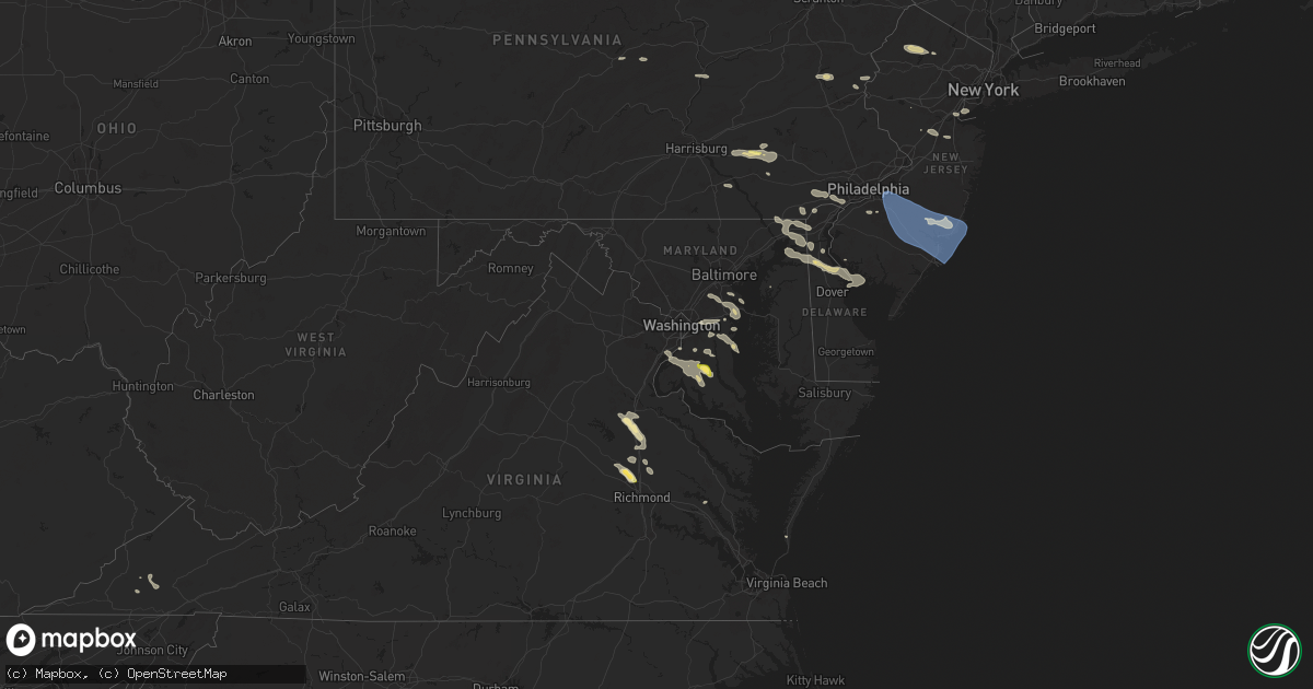 Hail map in Delaware on June 30, 2024