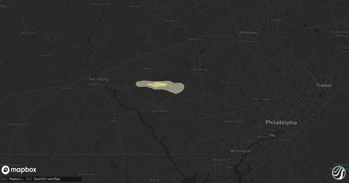 Hail map in Ephrata, PA on June 30, 2024