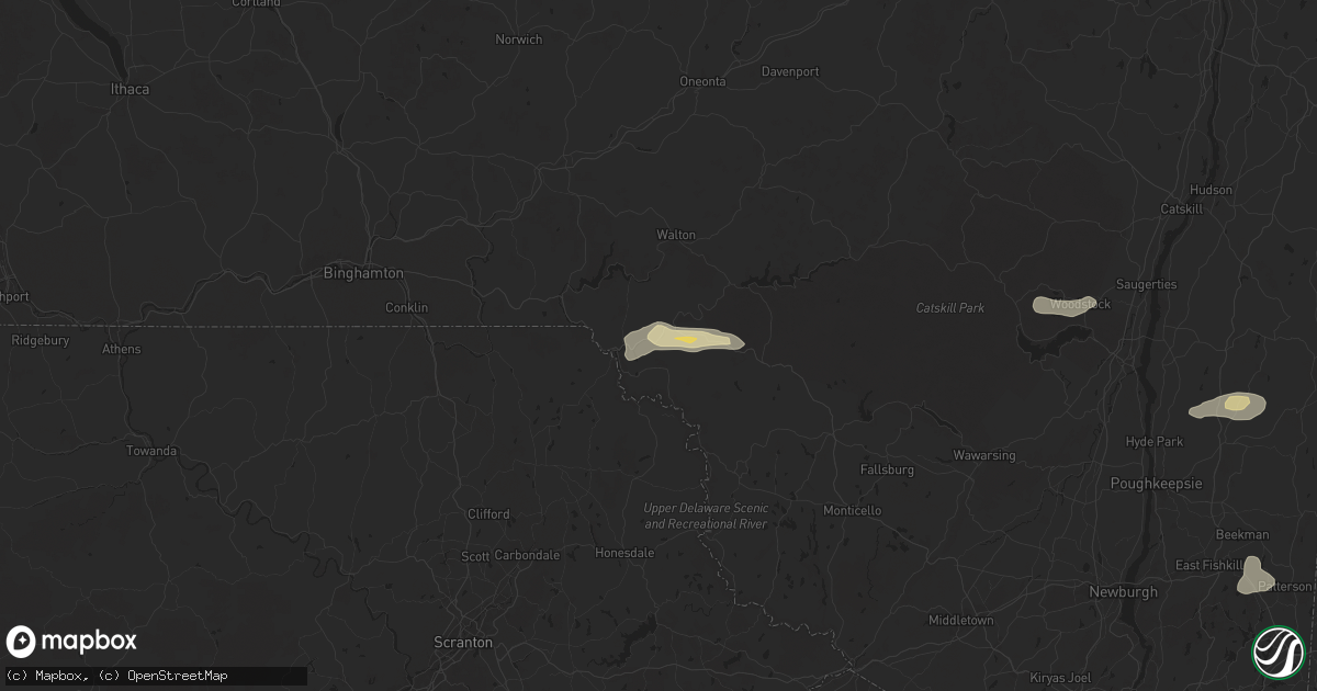 Hail map in Fishs Eddy, NY on June 30, 2024