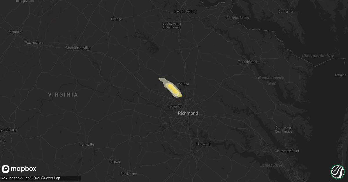 Hail map in Glen Allen, VA on June 30, 2024