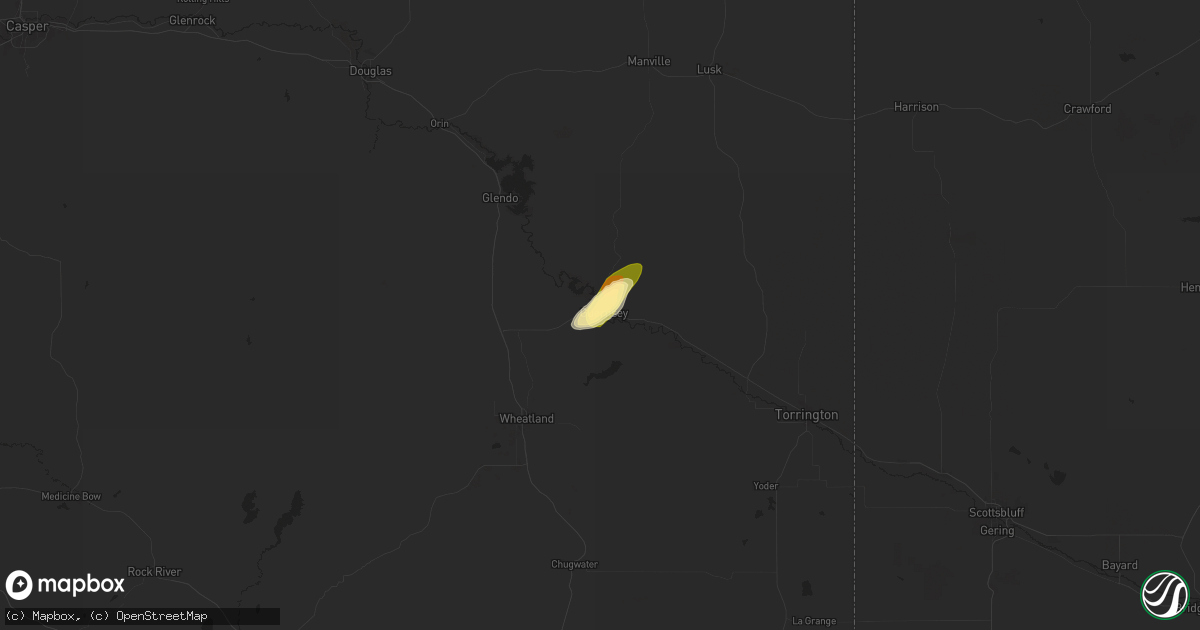 Hail map in Guernsey, WY on June 30, 2024
