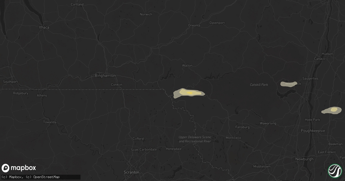 Hail map in Hancock, NY on June 30, 2024
