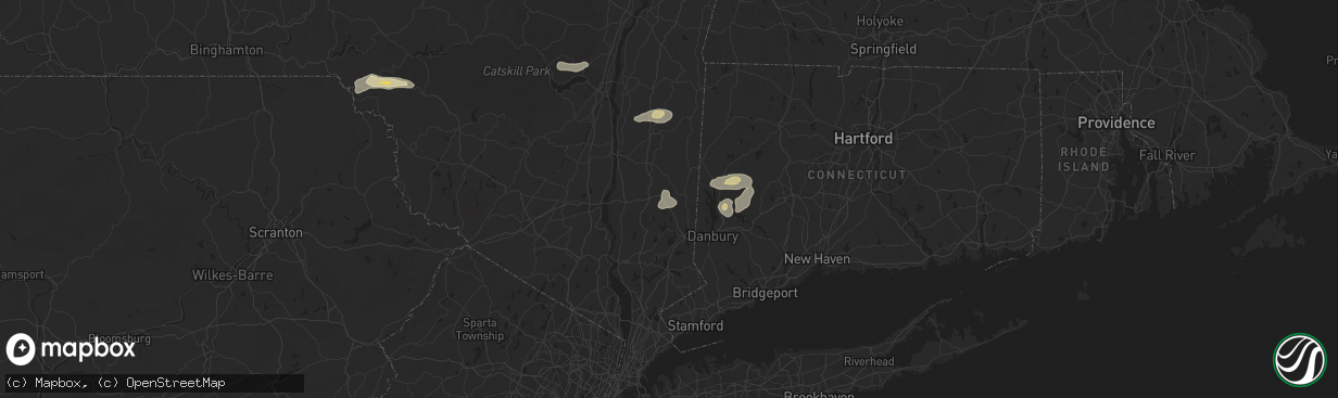 Hail map in Holmes, NY on June 30, 2024
