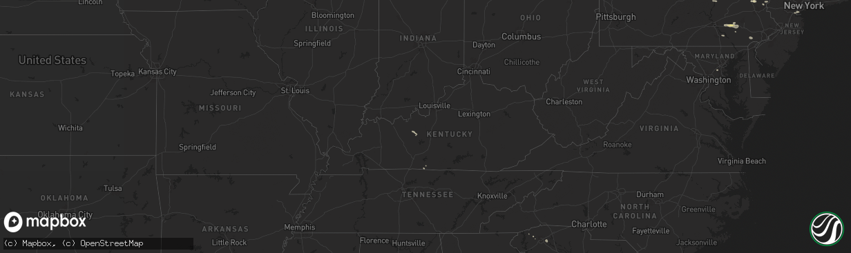 Hail map in Kentucky on June 30, 2024