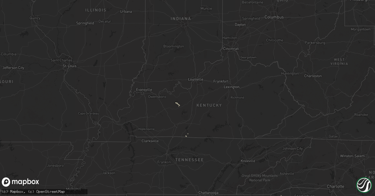 Hail map in Kentucky on June 30, 2024