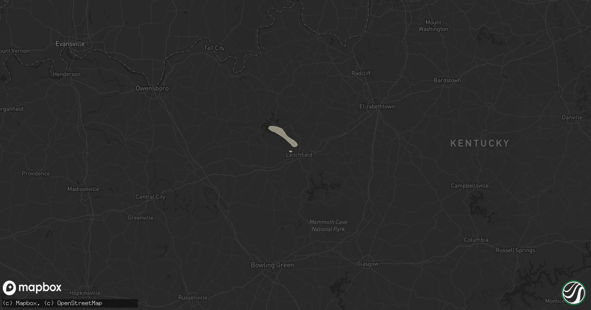 Hail map in Leitchfield, KY on June 30, 2024