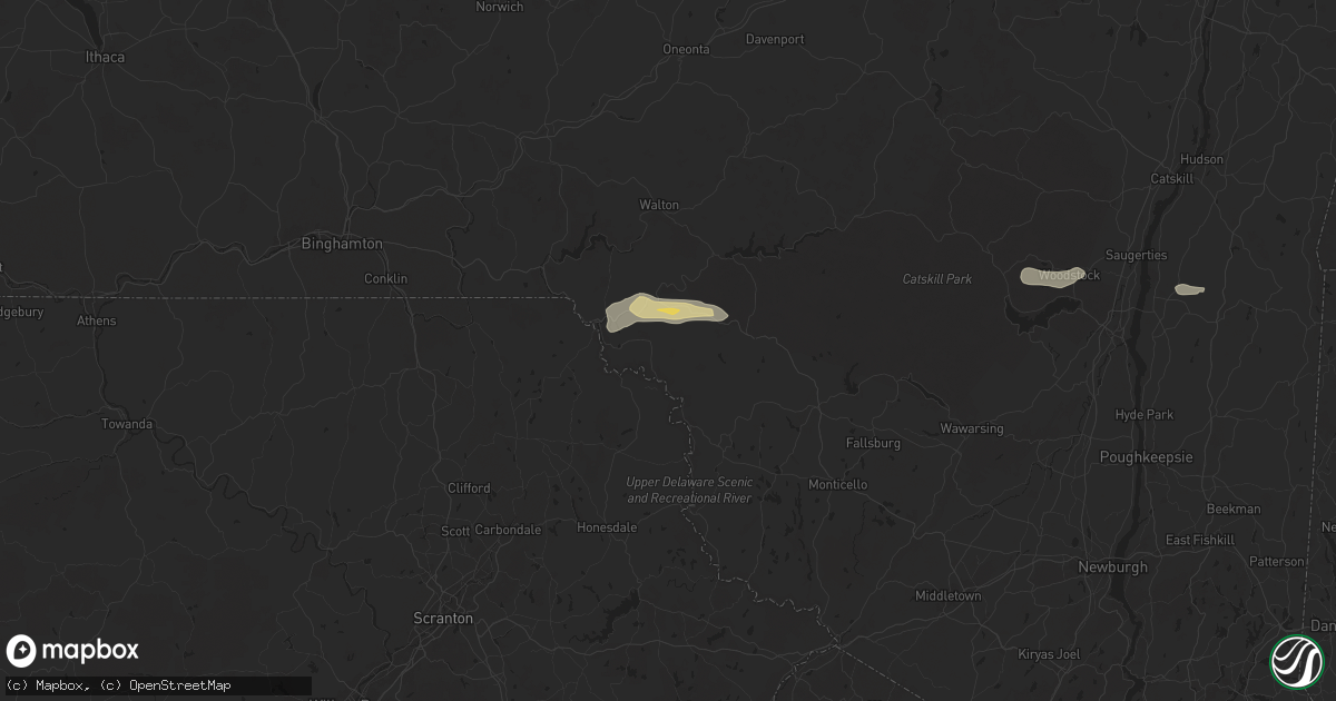 Hail map in Long Eddy, NY on June 30, 2024