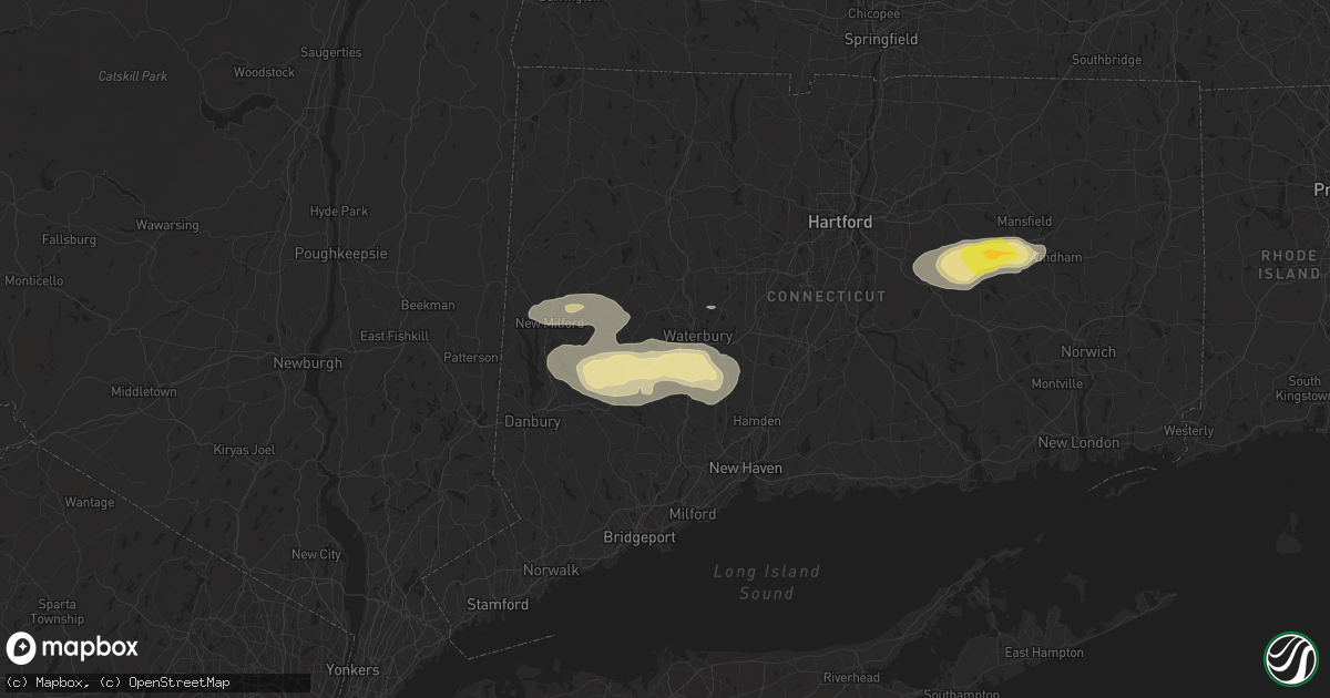 Hail map in Middlebury, CT on June 30, 2024