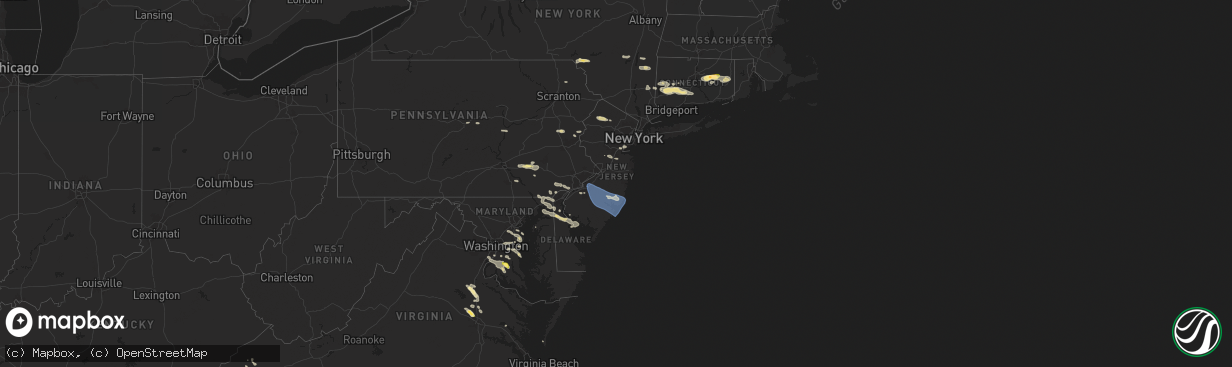 Hail map in New Jersey on June 30, 2024