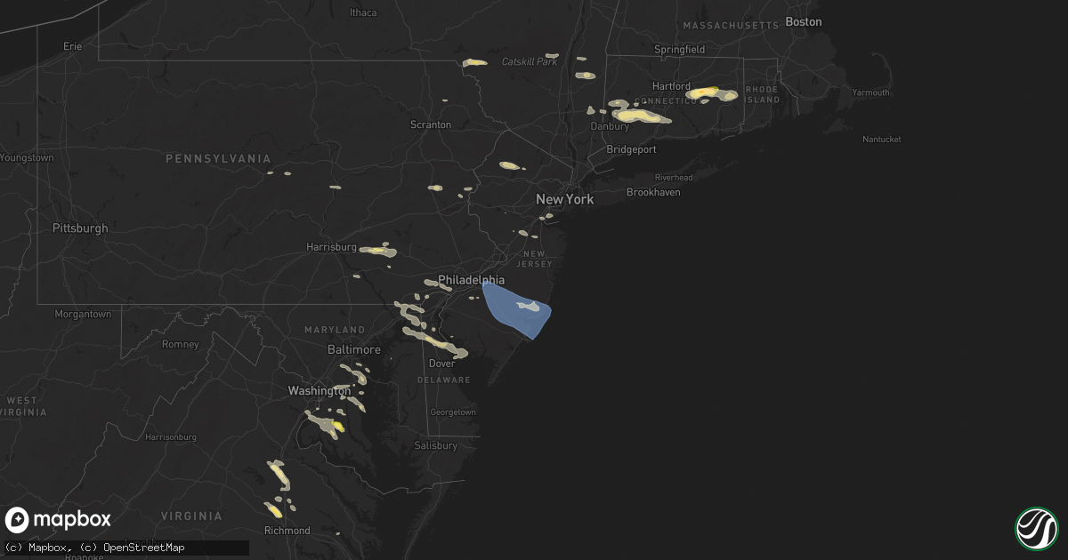 Hail map in New Jersey on June 30, 2024