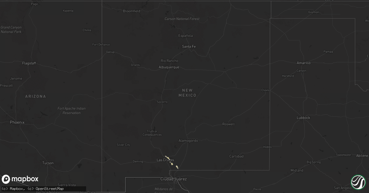 Hail map in New Mexico on June 30, 2024
