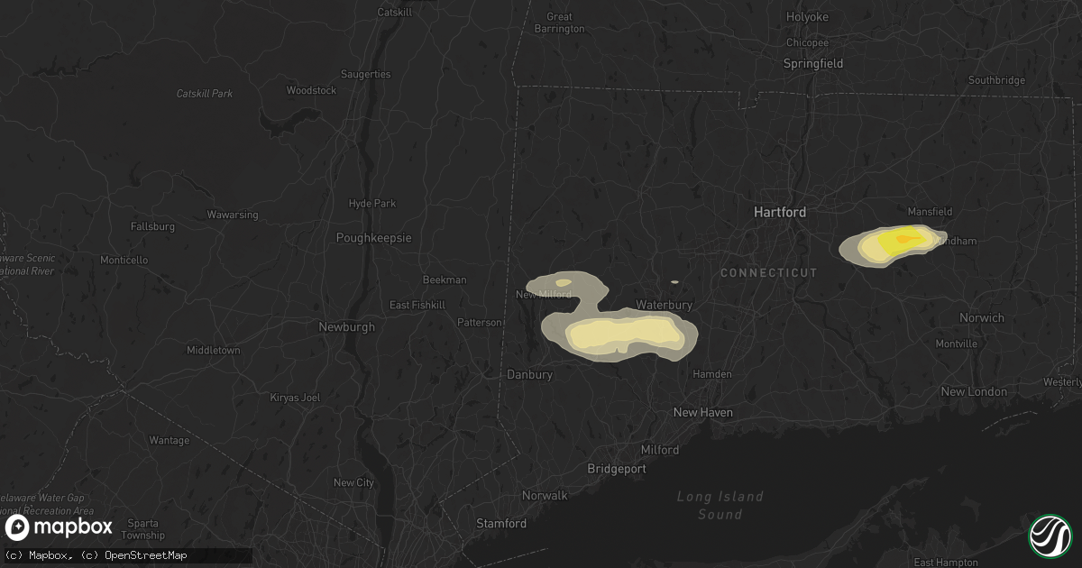 Hail map in New Milford, CT on June 30, 2024