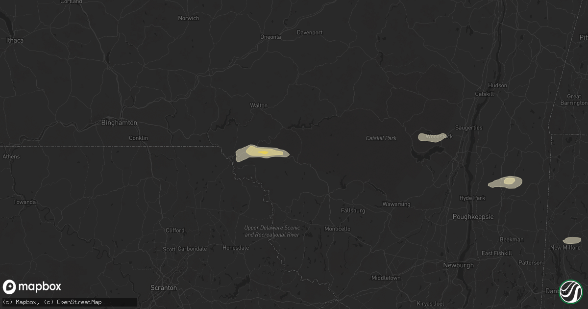Hail map in Roscoe, NY on June 30, 2024