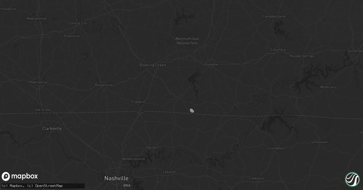 Hail map in Scottsville, KY on June 30, 2024