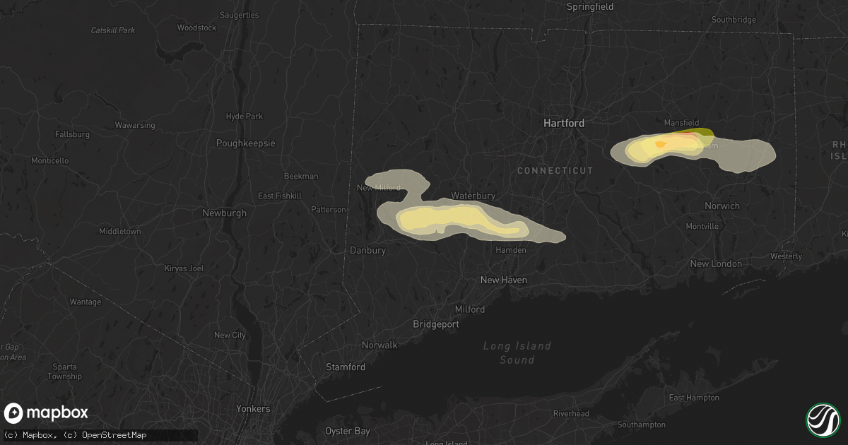 Hail map in Southbury, CT on June 30, 2024