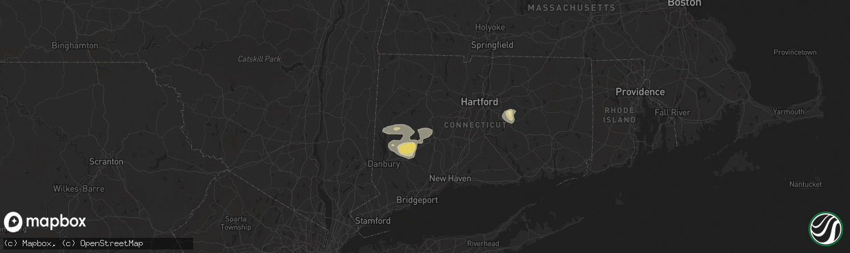 Hail map in Watertown, CT on June 30, 2024
