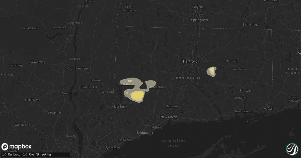 Hail map in Watertown, CT on June 30, 2024