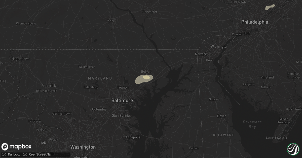 Hail map in Abingdon, MD on June 30, 2025