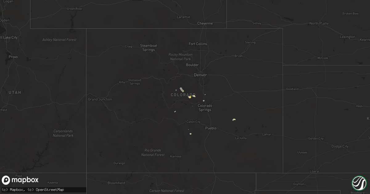 Hail map in Colorado on June 30, 2025