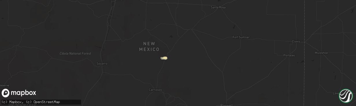 Hail map in Corona, NM on June 30, 2025