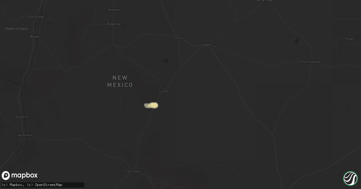 Hail map in Corona, NM on June 30, 2025