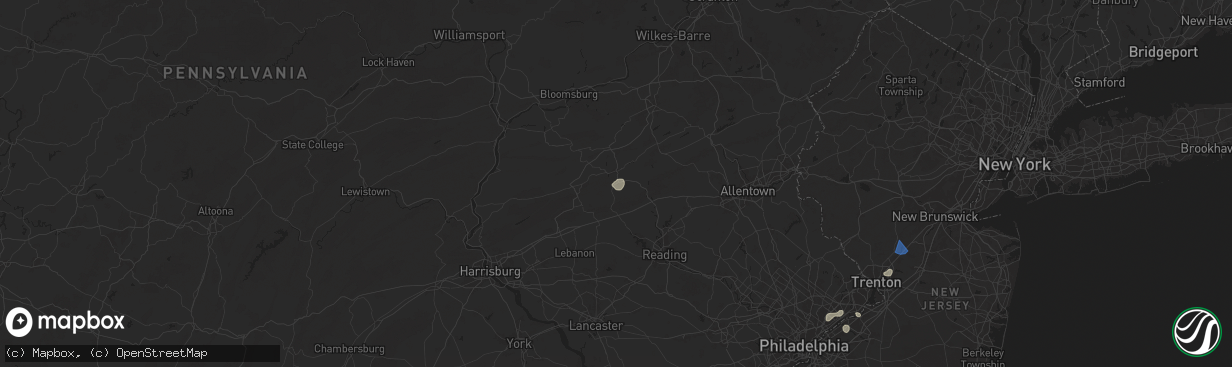 Hail map in Cressona, PA on June 30, 2025