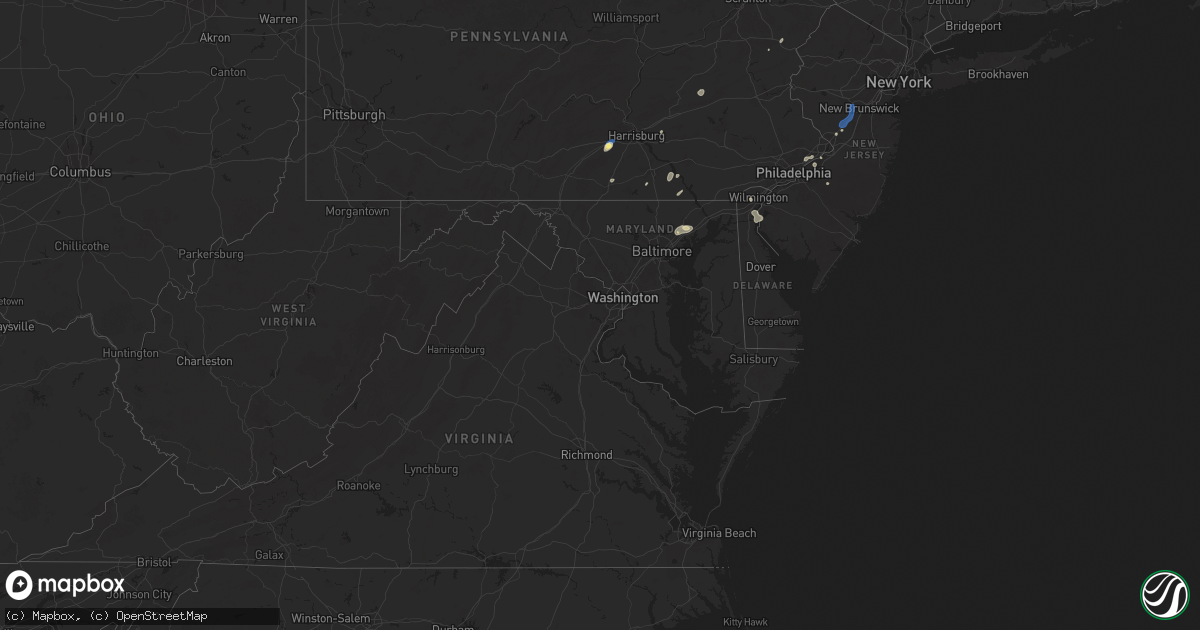 Hail map in Delaware on June 30, 2025