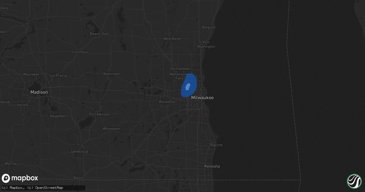 Hail map in Elm Grove, WI on June 30, 2025