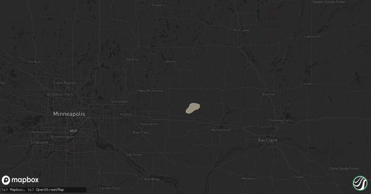 Hail map in Glenwood City, WI on June 30, 2025