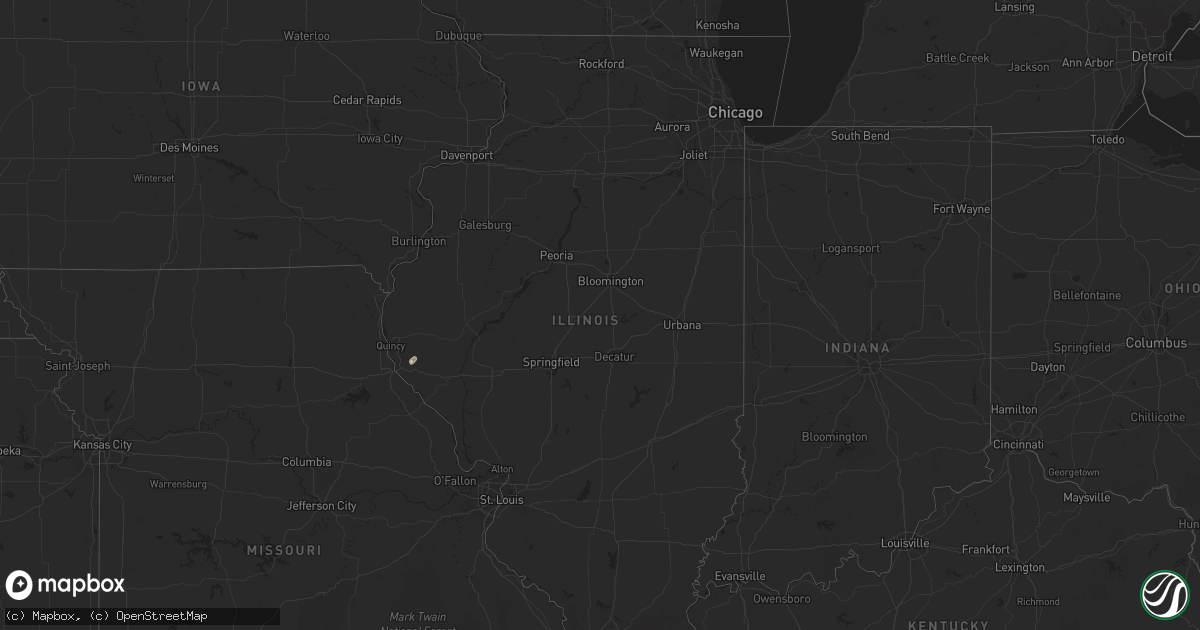 Hail map in Illinois on June 30, 2025