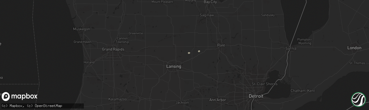 Hail map in Laingsburg, MI on June 30, 2025