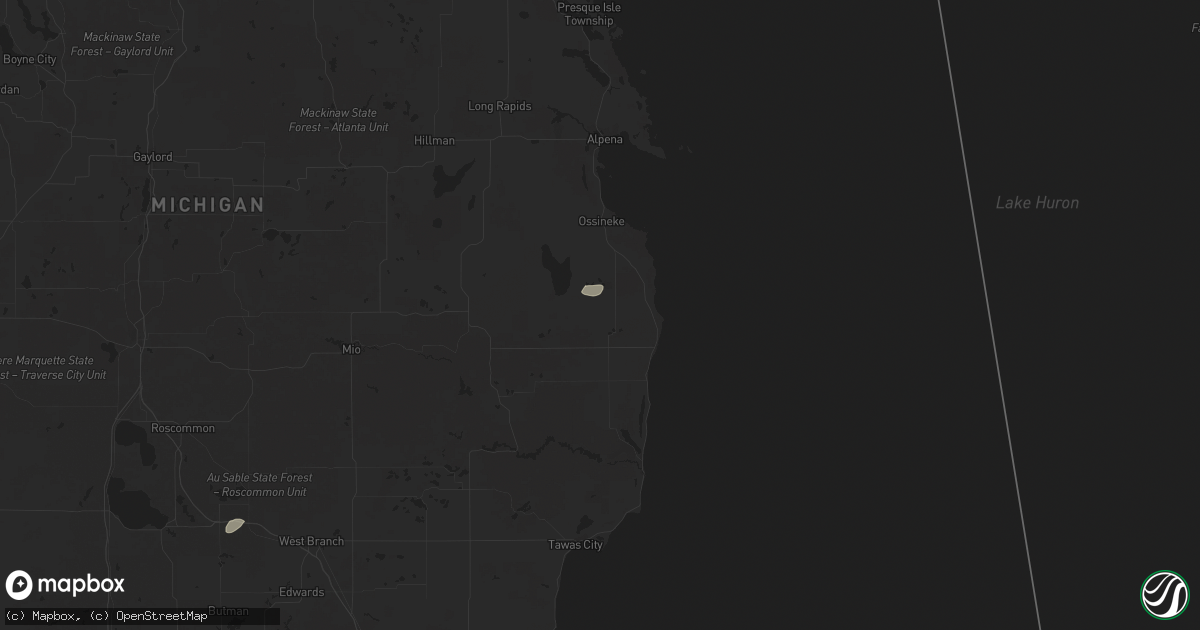 Hail map in Lincoln, MI on June 30, 2025