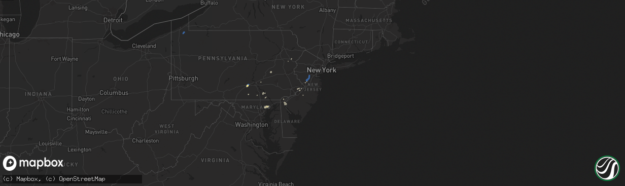 Hail map in New Jersey on June 30, 2025