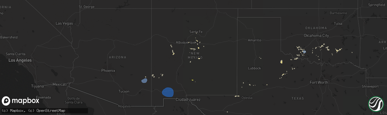 Hail map in New Mexico on June 30, 2025