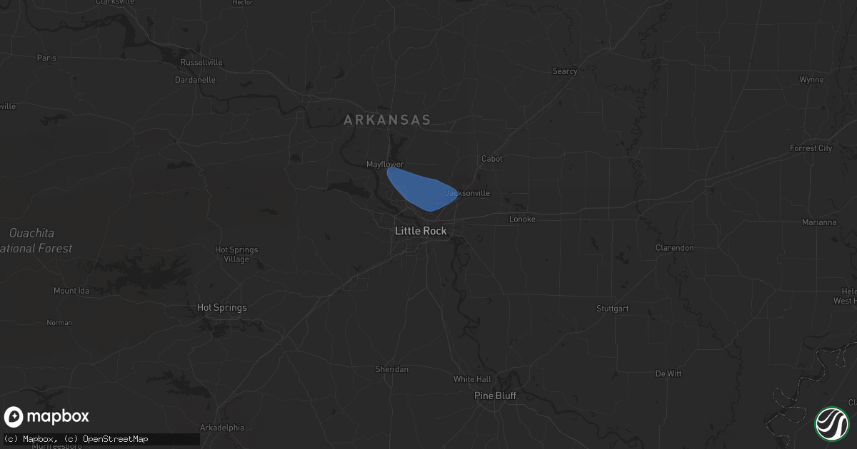 Hail map in North Little Rock, AR on June 30, 2025