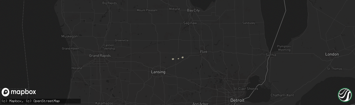 Hail map in Owosso, MI on June 30, 2025