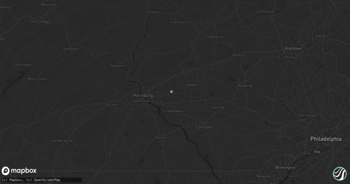 Hail map in Palmyra, PA on June 30, 2025
