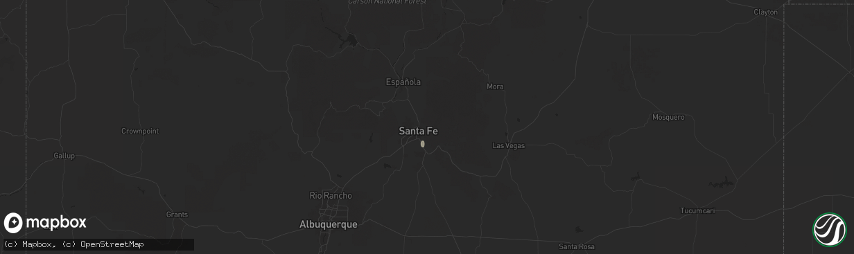 Hail map in Santa Fe, NM on June 30, 2025