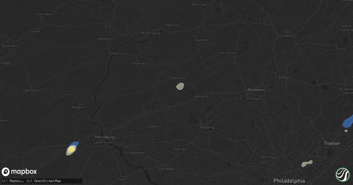 Hail map in Schuylkill Haven, PA on June 30, 2025