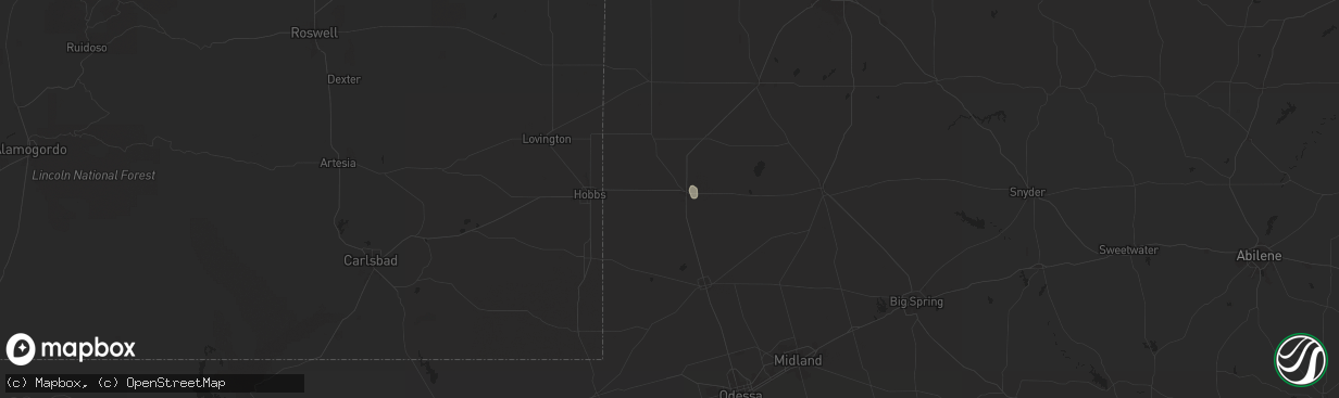 Hail map in Seminole, TX on June 30, 2025