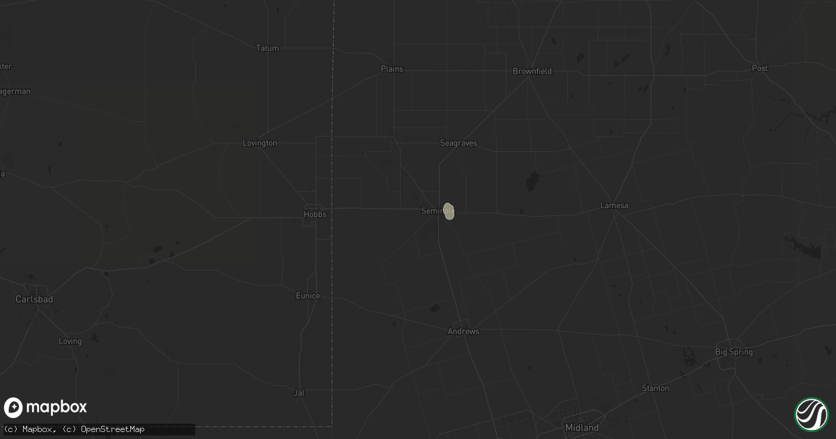 Hail map in Seminole, TX on June 30, 2025